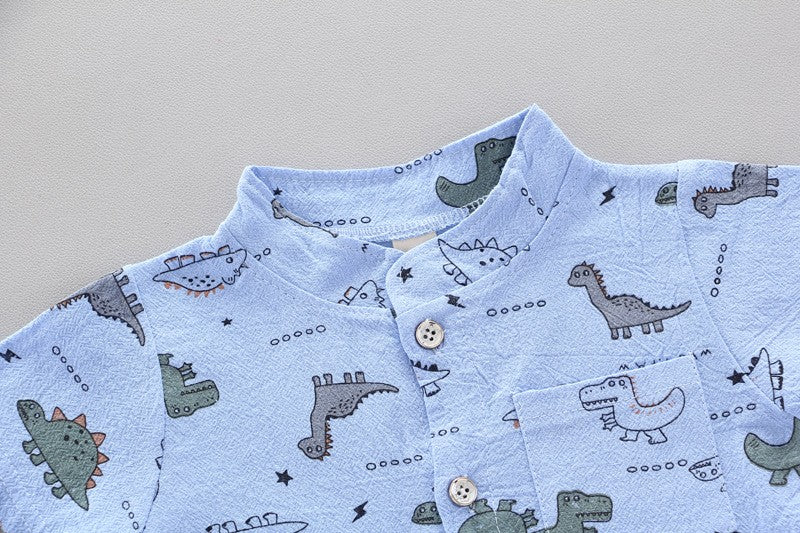 New Summer Baby Boys Clothes Suit Children Fashion Cartoon Shirt Shorts 2Pcs/Sets Toddler Casual Costume Infant Kids Tracksuits