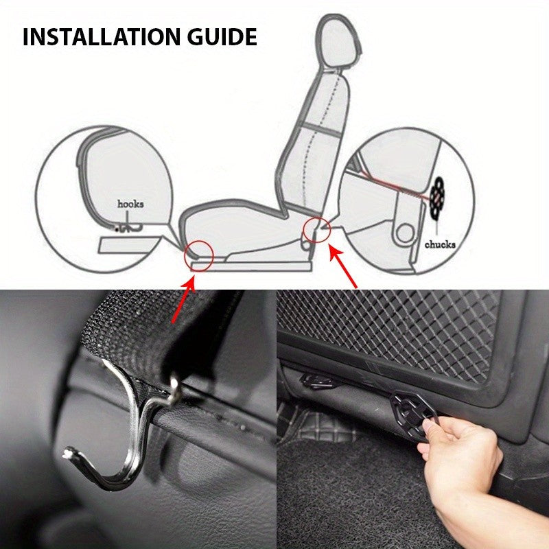1PC Diamond-Quilted Premium PU Leather Car Seat Cover Non-Slip Breathable Universal Fit for Sedans SUVs Trucks - Seat Pad