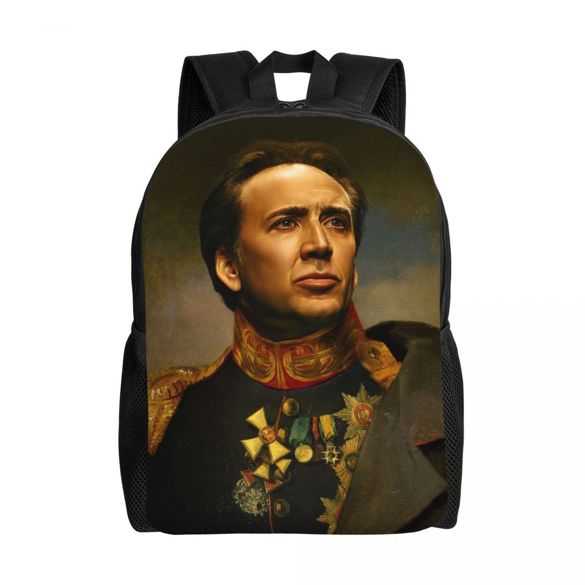 Custom Nicolas Cage Meme Laptop Backpack Women Men Basic Bookbag for College School Student Funny Bags