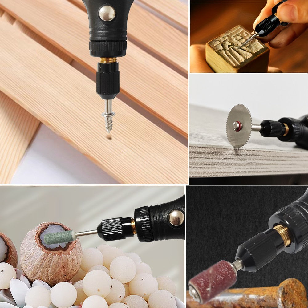 Mini Kit de Ferramentas Rotativas sem Fio, Caneta de Polimento Elétrica com 5 Velocidades e Múltiplos Acessórios Multifuncionais, Ferramenta Elétrica Recarregável USB