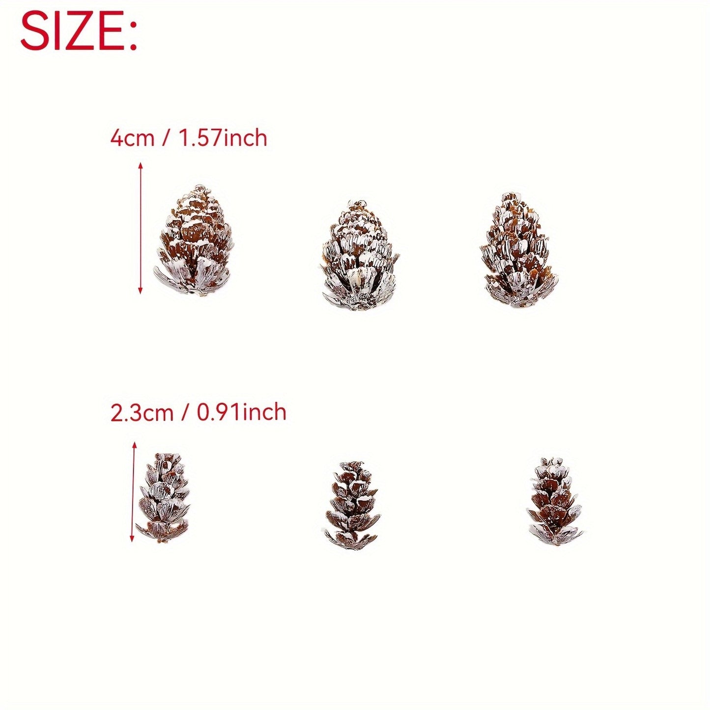 30/50pcs Plastic White Artificial Pinecone Plant Christmas Party Decorations Home Decor Christmas Tree Garland Accessiories