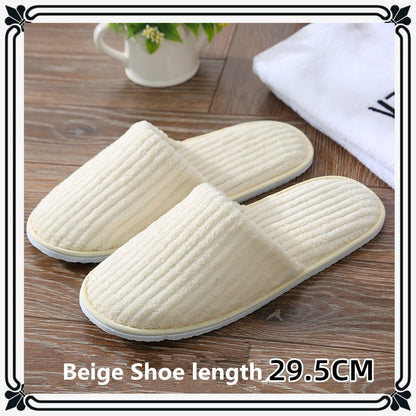 5 Pairs/Lot Mix Colors Men Women Disposable Hotel Slippers Cotton Slides Home Travel SPA Slipper Hospitality Cheap Footwear