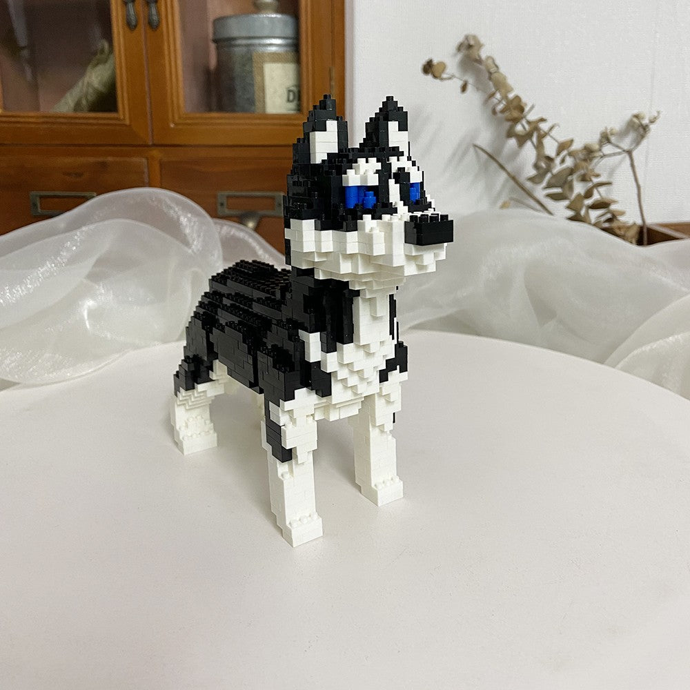 KNEW BUILT Modelo de Cachorro Blocos de Montar Brinquedos para Crianças Meninos Meninas Adultos Iniciantes Teddy Hughes Corgi Collie Estilo Pet Tijolos