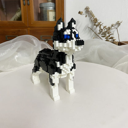 KNEW BUILT Modelo de Cachorro Blocos de Montar Brinquedos para Crianças Meninos Meninas Adultos Iniciantes Teddy Hughes Corgi Collie Estilo Pet Tijolos
