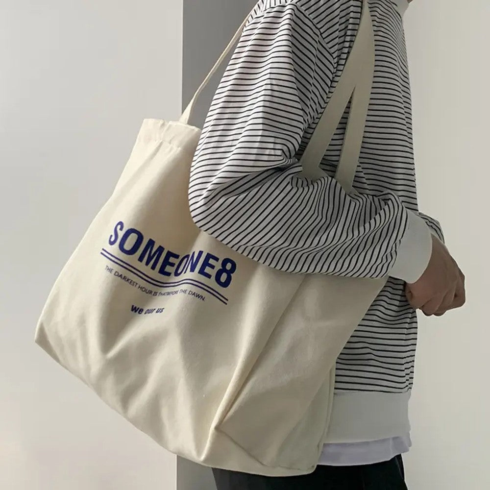 Wholesale 100pcs/Lot Custom Logo Printed Natural Cotton Canvas Shopping Take Out Bags with Double Handles for Trade Show School