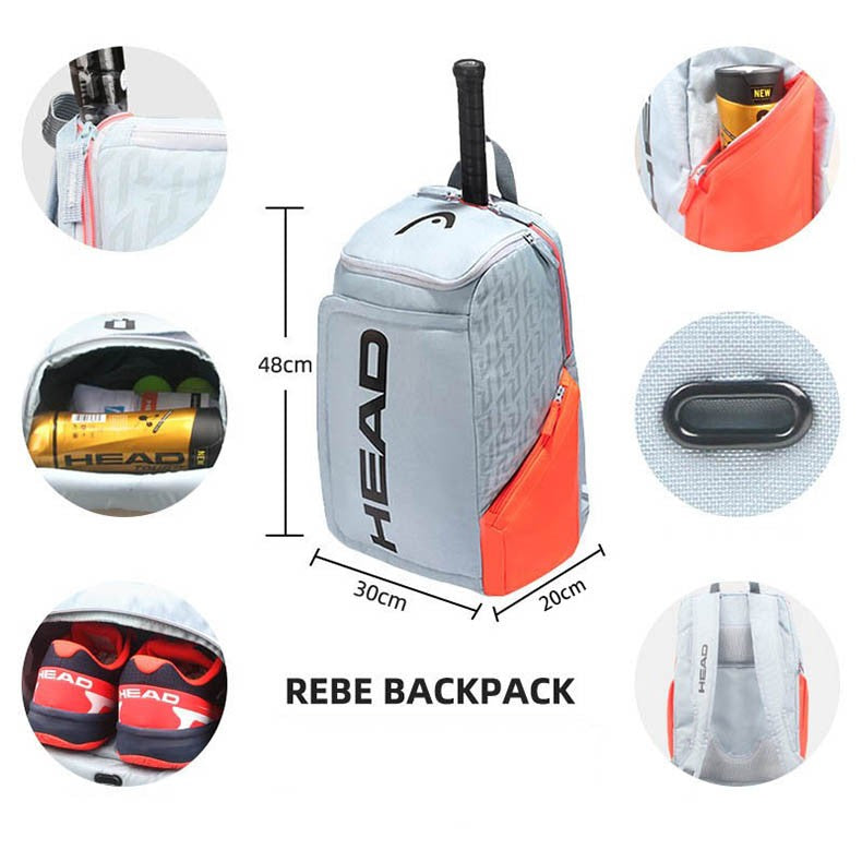 HEAD Original Radical Tennis Backpack 2-Pack Raquetes Bolsa Masculina Bolsa de Tênis Feminina Padel Mochila Esportiva