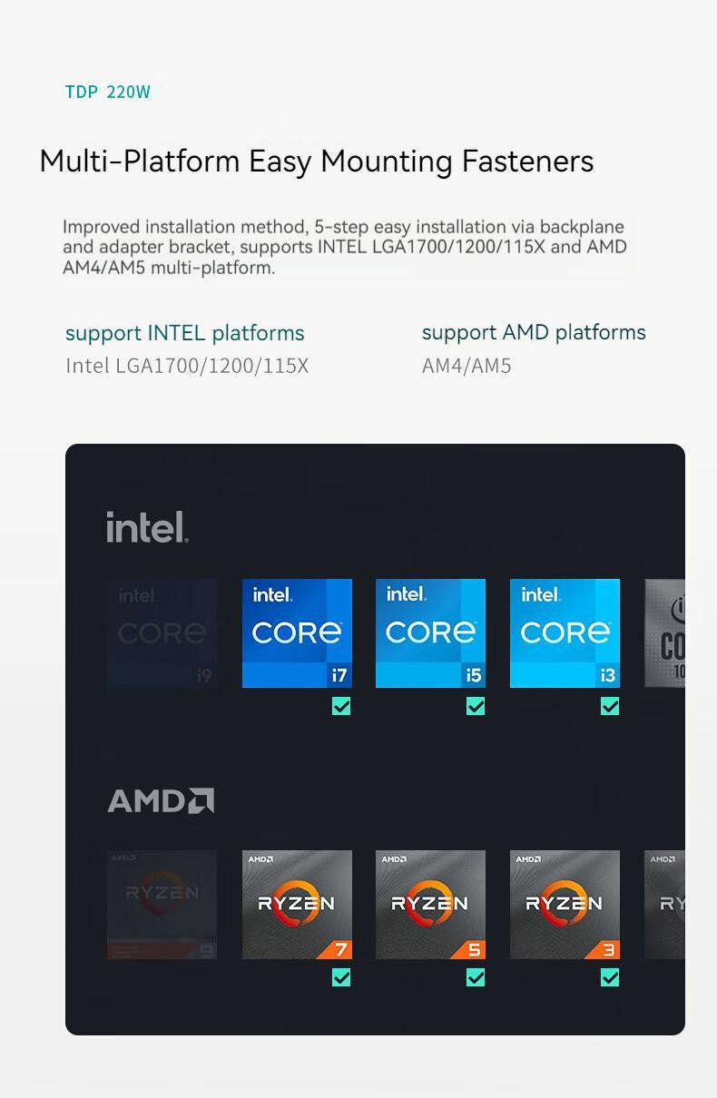 DEEPCOOL AG400 4 Heat pipes Dual Fan CPU Air-Cooling Radiator 2000RPM Desktop Cooling Fan For Intel LGA1700 1200 115X AMD AM4
