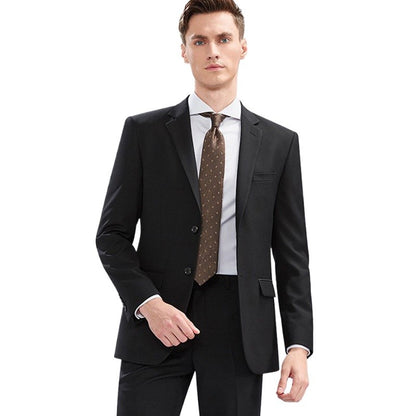 Suit Men (Blazer+Pants) Fashion Business Casual Slim-fit Formal Dress Banquet Work English Style Evening Dress Solid Color Suit