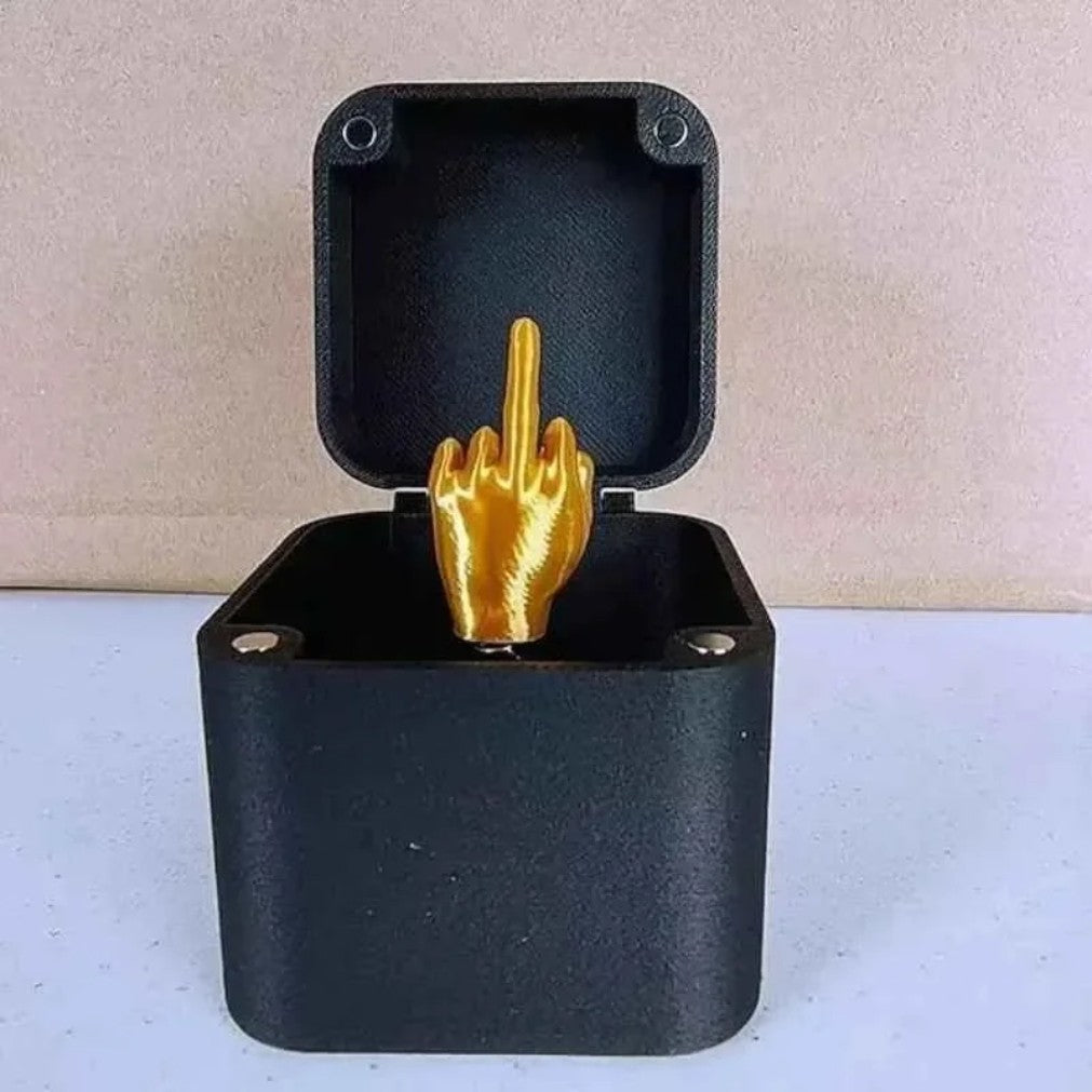 Caixa de presente com dedo do meio pop-up surpresa, caixa de presente com dedo do meio criativa para decoração de mesa e casa, presentes de natal com dedo do meio, pegadinha engraçada 2025