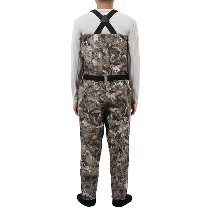 BASSDASH Stockingfoot Masculina Leve e Respirável, Macacão de Peito com Meias, Camuflado Preto para Pesca com Mosca e Caça FW11