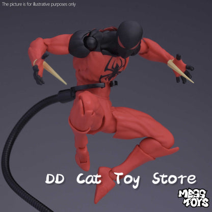 Boneco Homem-Aranha Feito à Mão Modelo Personalizado Brinquedo CT Preto Vermelho Homem-Aranha Boneco de Ação para Crianças Presente Colecionável da MessToys