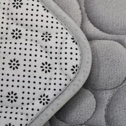 3pcs/Set Solid Color Simple Bathroom Water-absorbing and Non-slip Floor Mat Stone Pattern, Comfortable and Soft, Three-piece Set