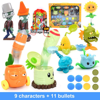 PLANTS VS ZOMBIES 2 Toys Full Set New Role Pea Shoote Alliance Bullet Ejection Attack Walking Dead Children's Gifts Delivery Bag