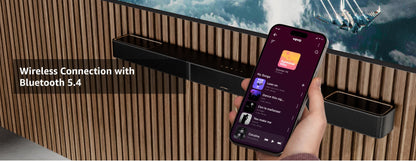 Sistema de Som Surround 7.1.4 ULTIMEA Barra de Som para TV com Dolby Atmos e Controle por APP, Alto-falante Bluetooth Doméstico com Subwoofer Sem Fio de 10"
