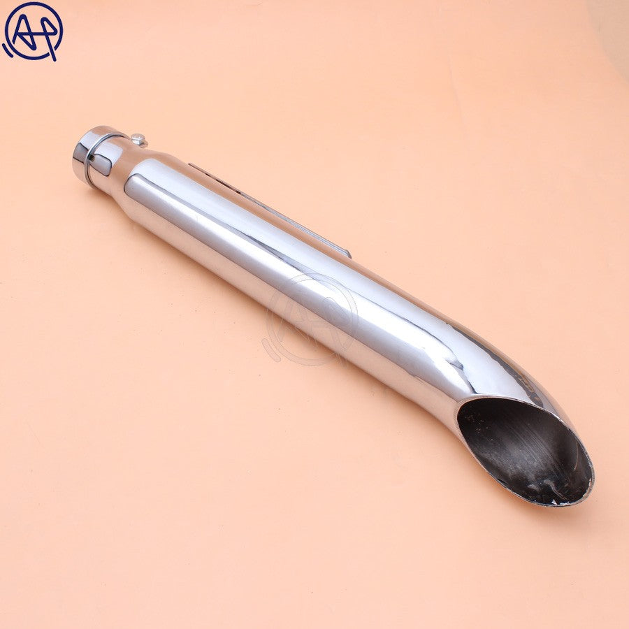Universal Motorcycle Chrome/Black Cafe Racer Exhaust Pipe Muffler Tail Tube  muffler For Harley Bobbers /Honda CRF230F CRF150F