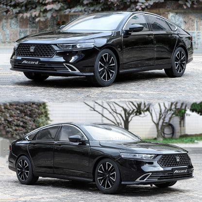 1:18 HONDA Accord Liga Miniatura Modelo Diecast Brinquedo Porta Aberta Som Luz Puxar para Trás Direção Roda Dianteira Presente de Aniversário Clássico