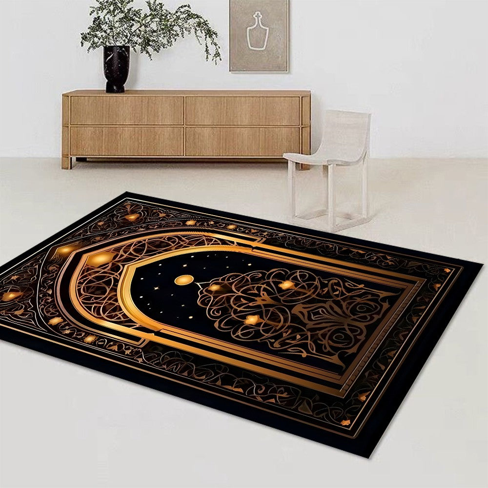 Islamic Muslim Carpet for Living Room Bedroom Bedside Floor Mat Home Lounge Decoration Absorbent Anti-Slip Doormat Prayer Rugs