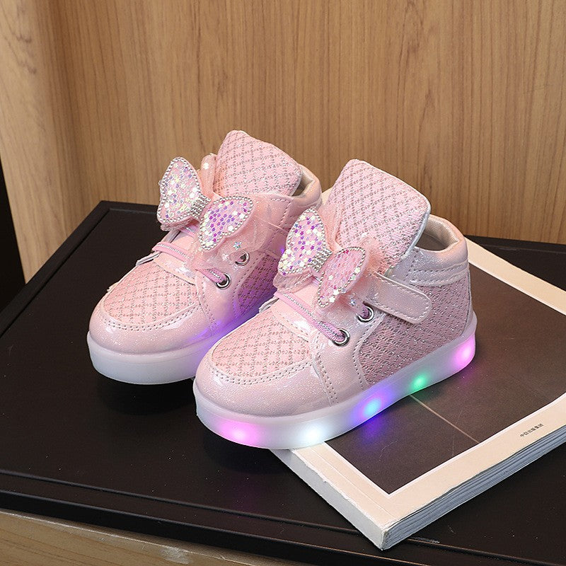 Kid Tennis 2025 Spring And Autumn Children LED Sneakers Boys Glowing Shoes kids Baby Girls Toddler Shoes with Light Up Luminous