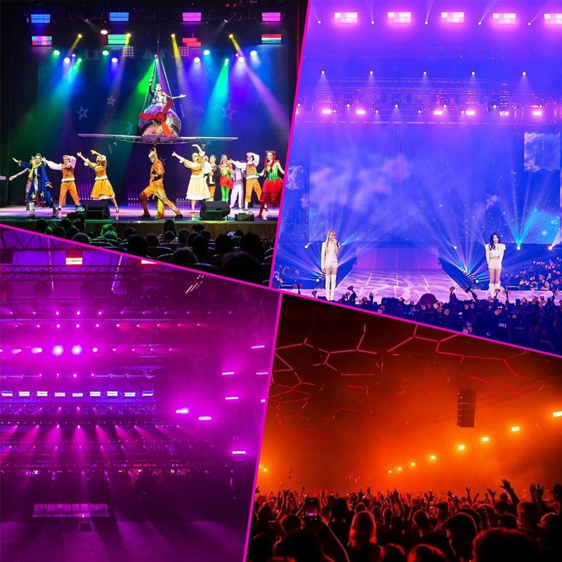 Kinusdjs LED Strobe RGBW LEDs 8+8 Segment Strobe Flash Light Professional DJ Disco Party Club KTV Concert Stage Lighting