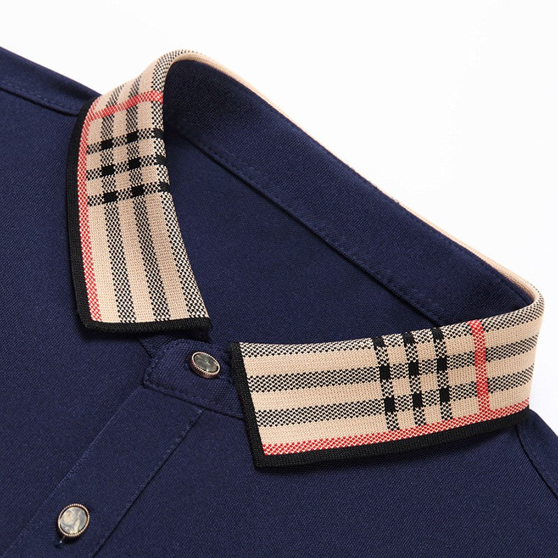 Original Quality Men's Polo Shirt High-End Striped Print Short Sleeve Classic Lapel T-Shirt Business Casual fashion Menswear Top