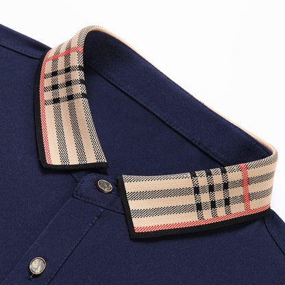 Original Quality Men's Polo Shirt High-End Striped Print Short Sleeve Classic Lapel T-Shirt Business Casual fashion Menswear Top