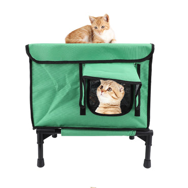 Casa Aquecida Para Gatos Elevada, Casa Aquecida À Prova de Intempéries e Isolada Para Abrigo de Gatos e Cães Ao Ar Livre