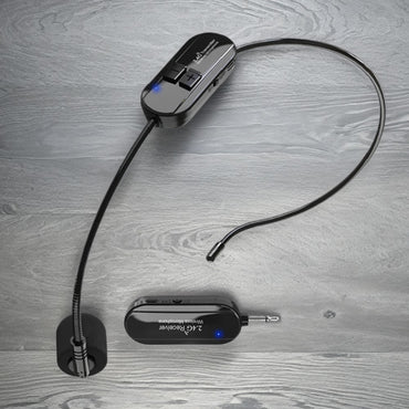 Sistema de Microfone de Mão e Headset Sem Fio 2.4G Amplificador de Voz de Longo Alcance para Palco e Ensino