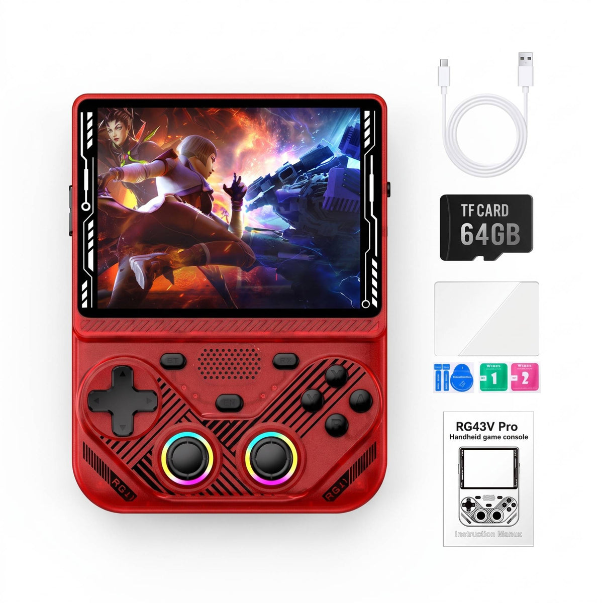 AISLPC RG43V PRO Handheld Game Console Dual System 4.3"IPS Screen WIFI 6 RK3562 Chip 22000+Games Portable Pocket Video Player