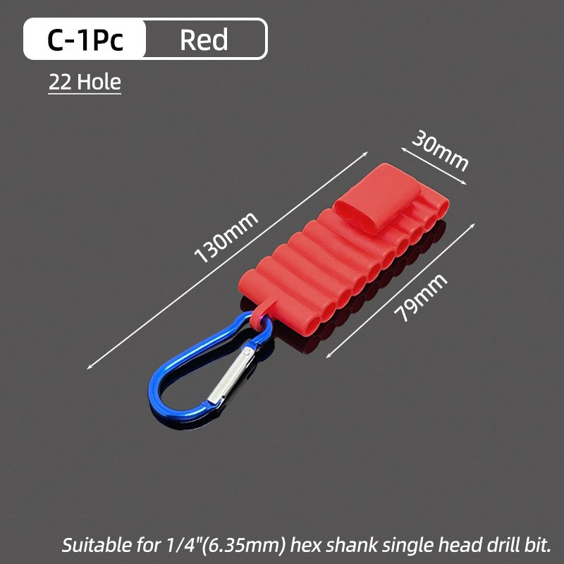 Suporte de Bits de Chave de Fenda Hexagonal de 1/4" Portátil Estojo Organizador com 10/22 Furos para Armazenamento de Bits de Broca para Cabeças de Chave de Fenda Ferramentas de Estojo