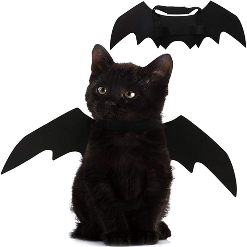 Asas de Morcego para Cães e Gatos para Decoração de Festa de Halloween, Coleira de Estimação, Fantasia de Morcego para Cosplay, Acessórios Fofos para Cães e Gatos.