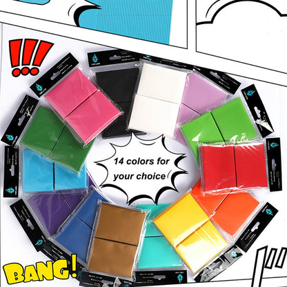 100PCS 66x91mm Colorful Matte Trading Card Sleeves Toploaders Fit PKM/MTG/YGO Sports Card Protector for Photocard Standard Cards