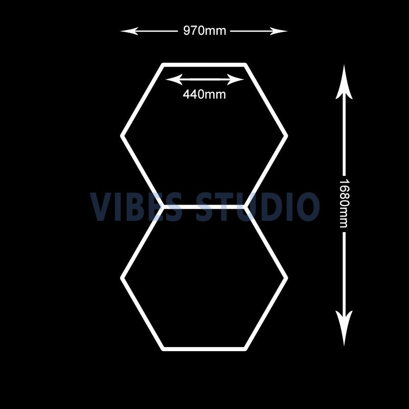 Garage Hexagon LED Light 50000H 6500K Ultra Bright for Home Gym Barbershop Car Detailing Bar Basement Workshop Ceiling Lighting