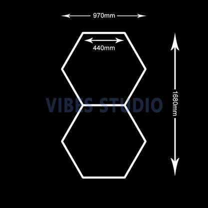 Garage Hexagon LED Light 50000H 6500K Ultra Bright for Home Gym Barbershop Car Detailing Bar Basement Workshop Ceiling Lighting