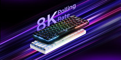 Akko MonsGeek FUN60 Teclado Mecânico Interruptor Magnético Teclados Gamer 60% Gatilho Rápido 0,01mm 8K ARGB HE/TMR Teclado Personalizado