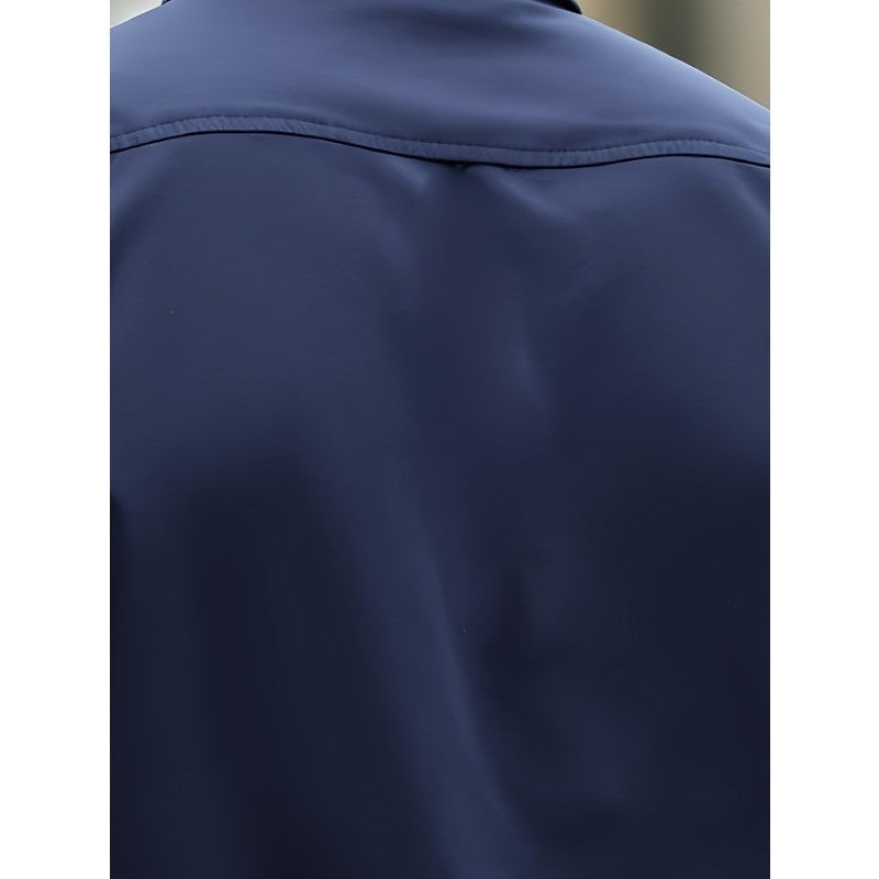 FGKKS New Men Casual Shirt Brand Fashion Solid Color Long Sleeve Elastic Fabric Male Business Dress Shirt