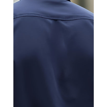 FGKKS New Men Casual Shirt Brand Fashion Solid Color Long Sleeve Elastic Fabric Male Business Dress Shirt