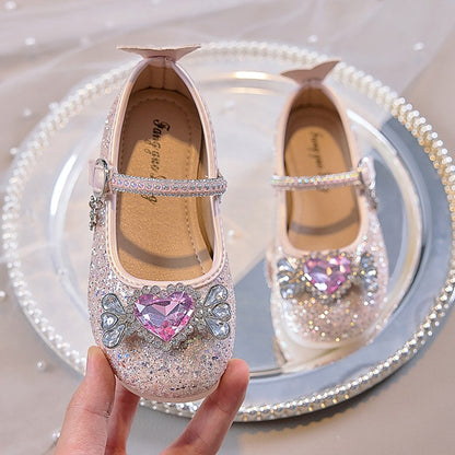 Fashion Elegant Soft Sole Anti-slippery Versatile Dress Leather Shoe for Party Autumn New Children Princess Shoes for Girls