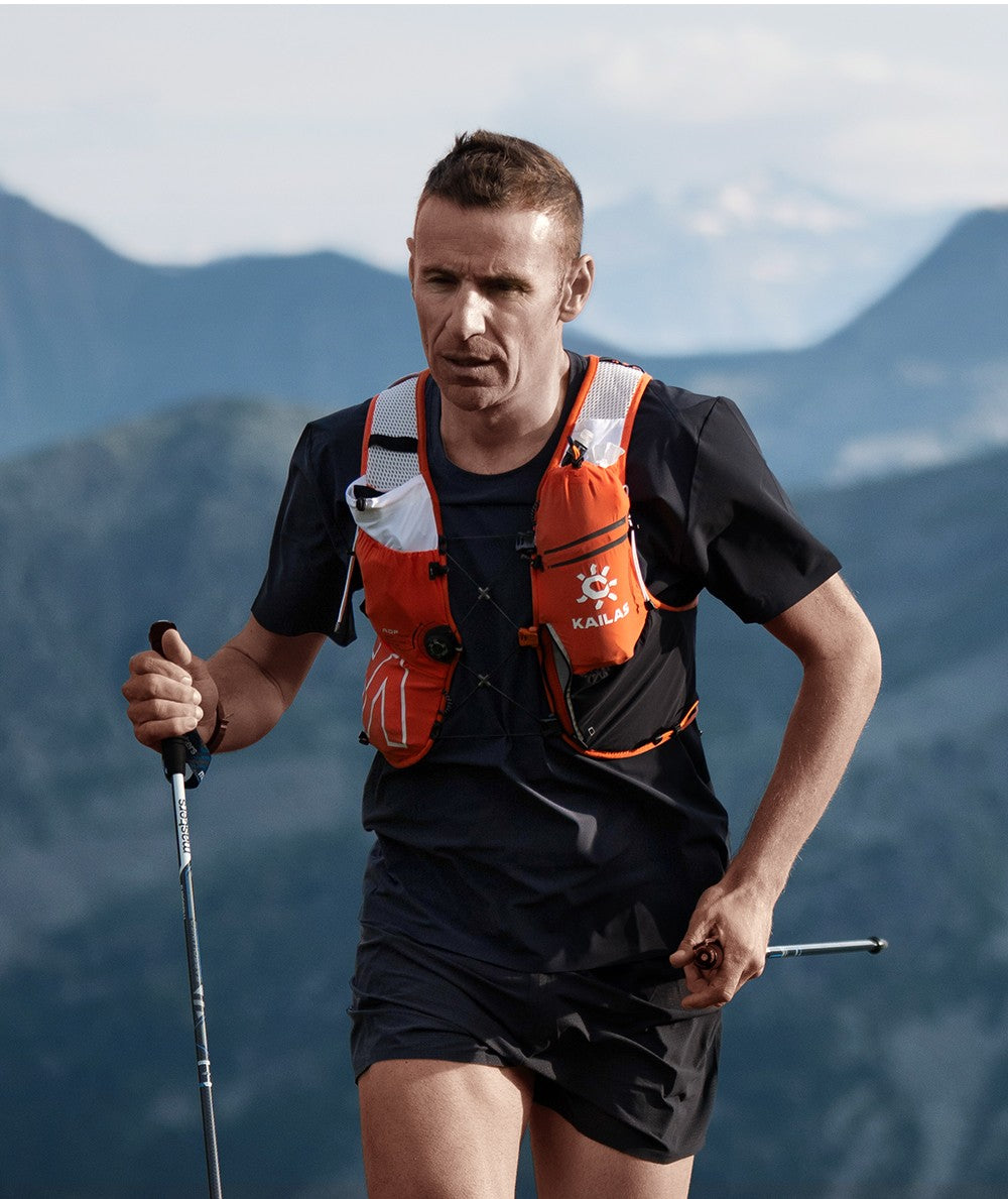 KAILAS FUGA AIR 8L Unisex Travel Marathon Trail Running Hiking Cycling Backpacks  with Dual Soft Water Bottles KA2554005