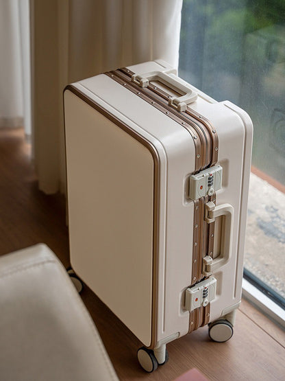 Nova Mala de Alta Qualidade 20" de Bordo para Viagem Trolley Bag Estrutura de Alumínio Atualizada com Trava Bagagem de Rodinhas Material ABS+PC