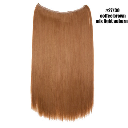 BENEHAIR Cabelo Sintético com Fio Invisível Sem Clipes Extensões de Cabelo Linha Secreta de Pesca Apliques de Cabelo Falso Para Mulheres