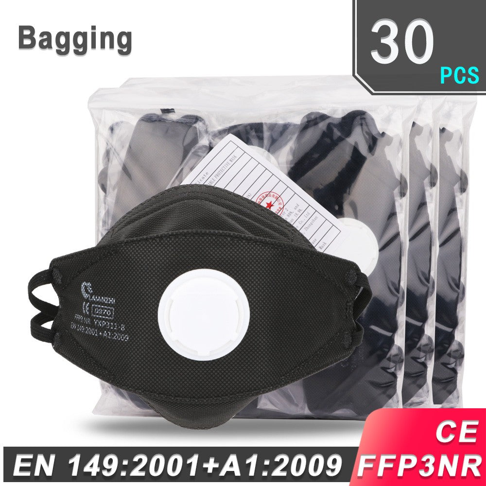 LAIANZHI FFP3 CE Face mask Air valve protective masks pm2.5 masks harmful hygiene mask filter Headwear mouth mask ffp3mask