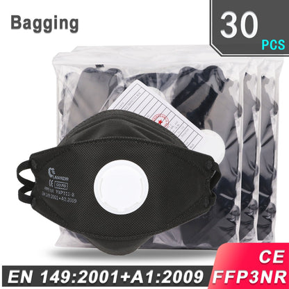 LAIANZHI FFP3 CE Face mask Air valve protective masks pm2.5 masks harmful hygiene mask filter Headwear mouth mask ffp3mask