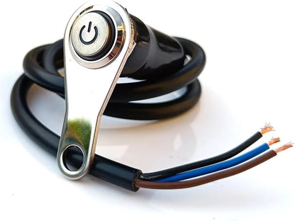 Cilindro Chave Bicicleta LED Interruptor Moto LIGA + DESLIGA Montagem no Guidão Liga de Alumínio Impermeável 12V Luz de Nevoeiro Lâmpada Buzina de Bicicleta Botão de Pressão
