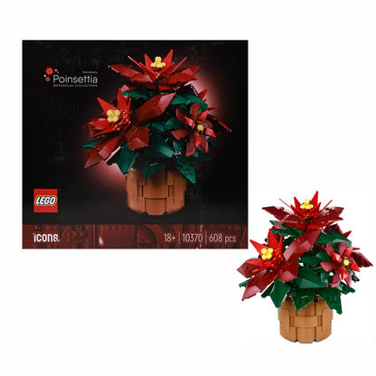 Lego Icons Series 10370 Yipin Red Bonsai Collection Blocos de Montar Brinquedo Educacional Presente