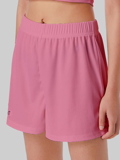 Casual Shorts Women 2024 New Summer Simple Comfortable Elastic Waist Cool Breathable Solid Color Casual Sports Five Quarter Pant