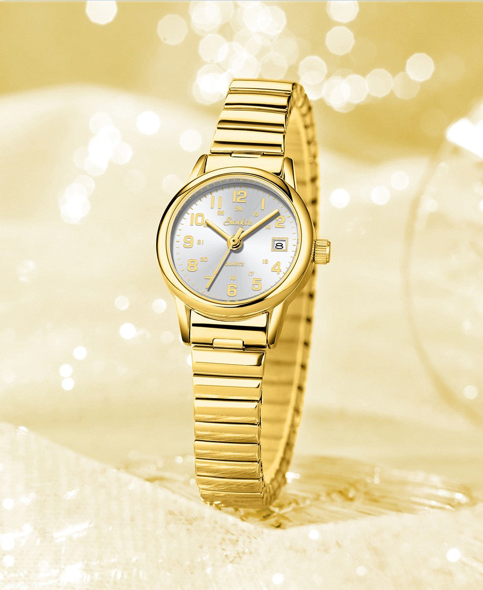 LIGE Sunkta Fashion Luxury Woman Watch Elegant Classic Simple Waterproof Calendar Stainless Belt Women's Wristwatch  Ladies Gift