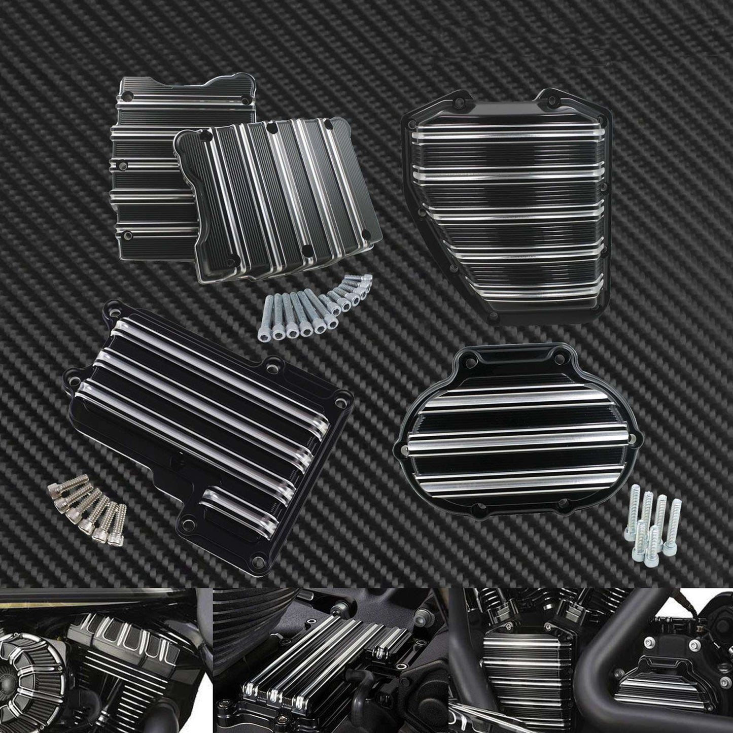 Tampa de Válvulas Forjada para Motocicleta, Tampa Superior do Balancim, Tampa Superior da Transmissão, Tampas de Embreagem para Cabos de Transmissão para Harley Touring Dyna
