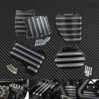Tampa de Válvulas Forjada para Motocicleta, Tampa Superior do Balancim, Tampa Superior da Transmissão, Tampas de Embreagem para Cabos de Transmissão para Harley Touring Dyna