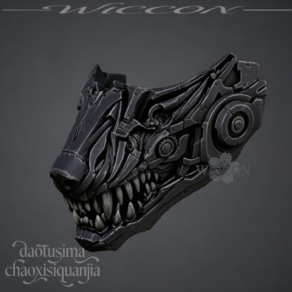 Ao Yin Valko Wolf Handsome Punk Half Mask 3D Polylactic Acid Mask Props Accessories ???? Anime Game Love And Deepspace Cosplay