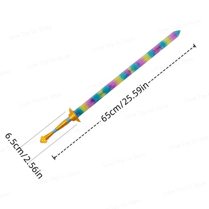 Rumi Sword Kpop Demon Hunters Cosplay Costume Accessories Lights Colorful Sword Women Roleplay Arms Props Halloween Party Gifts
